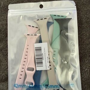 Apple Smartwatch Bands in Pink, Blue, Green, Gray